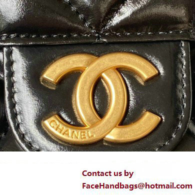 Chanel Hobo Handbag in Shiny Crumpled Lambskin AS4322 BLACK 2023