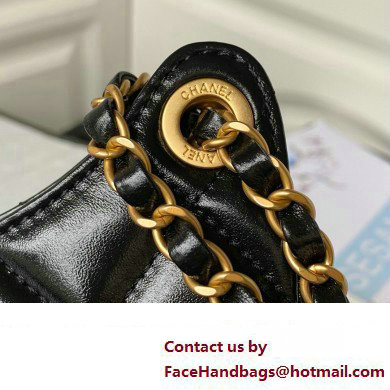 Chanel Hobo Handbag in Shiny Crumpled Lambskin AS4322 BLACK 2023