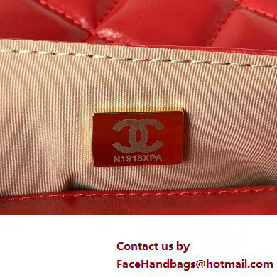 Chanel Hobo Handbag in Shiny Crumpled Lambskin AS4322 RED 2023