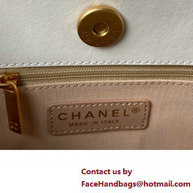 Chanel Hobo Handbag in Shiny Crumpled Lambskin AS4322 WHITE 2023