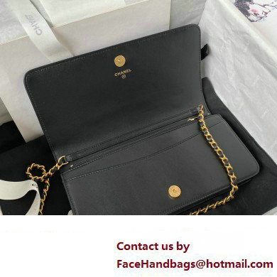 Chanel Lambskin Clutch with Chain Bag AP3363 Black 2023