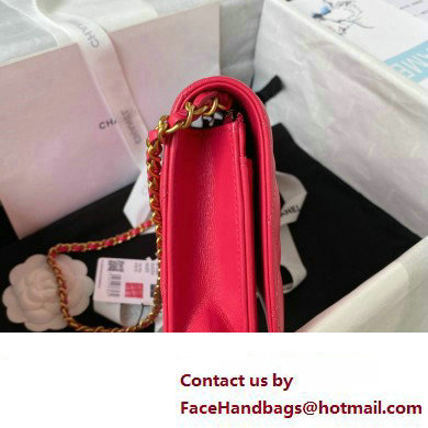 Chanel Lambskin Clutch with Chain Bag AP3363 Fuchsia 2023