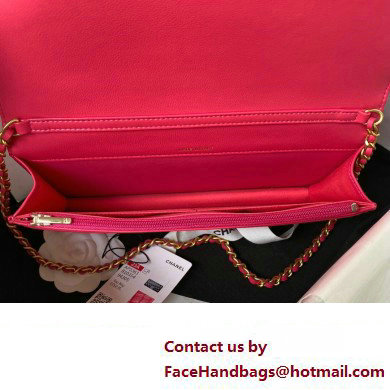 Chanel Lambskin Clutch with Chain Bag AP3363 Fuchsia 2023