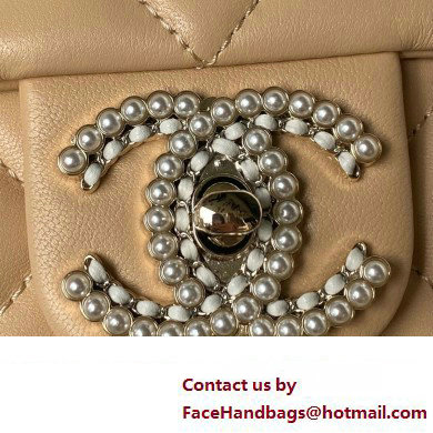 Chanel Lambskin Clutch with Chain Bag AS3791 Beige 2023