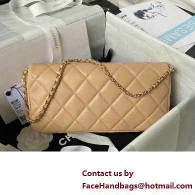 Chanel Lambskin Clutch with Chain Bag AS3791 Beige 2023