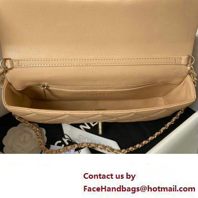 Chanel Lambskin Clutch with Chain Bag AS3791 Beige 2023