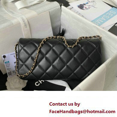 Chanel Lambskin Clutch with Chain Bag AS3791 Black 2023