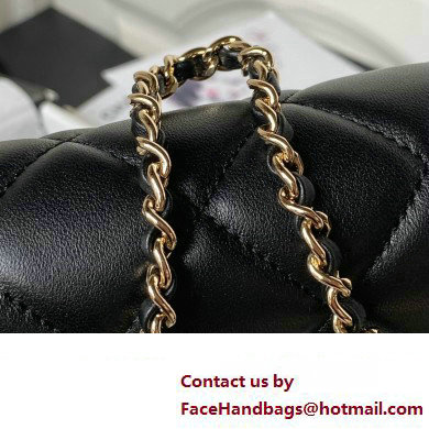 Chanel Lambskin Clutch with Chain Bag AS3791 Black 2023