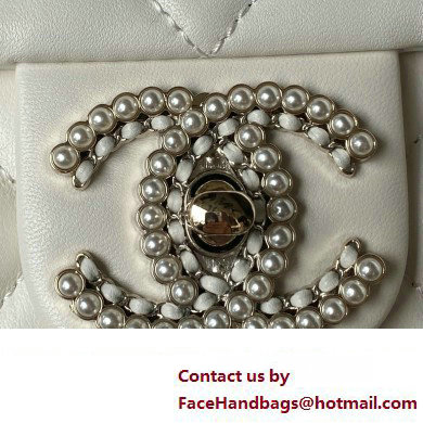 Chanel Lambskin Clutch with Chain Bag AS3791 White 2023