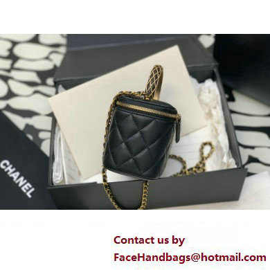 Chanel Lambskin Clutch with Chain Bag Black with Top Handle AP3383 2023