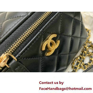 Chanel Lambskin Clutch with Chain Bag Black with Top Handle AP3383 2023