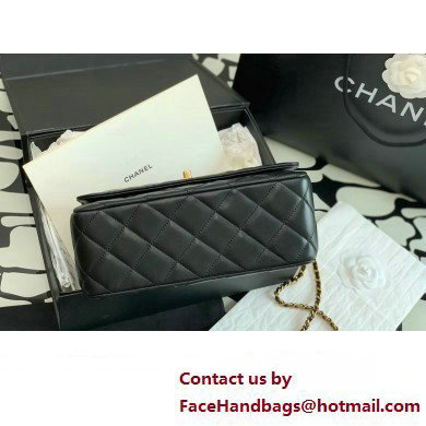 Chanel Lambskin Flap Bag Black with Top Handle AS4232 2023