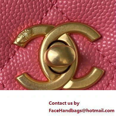 Chanel Mini Flap Bag with Top Handle AS4284 Pink 2023