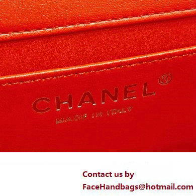 Chanel Plexi Clutch with Chain and Camellia red 2023