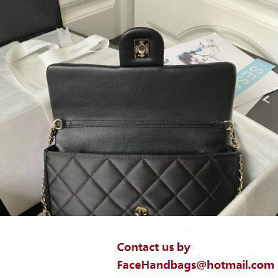 Chanel Satin Clutch with Chain Bag AS3791 Black 2023