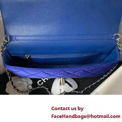 Chanel Satin Clutch with Chain Bag AS3791 Blue 2023