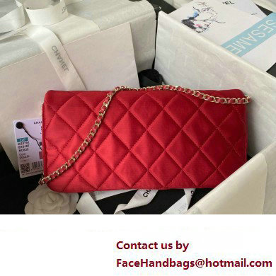 Chanel Satin Clutch with Chain Bag AS3791 Dark Red 2023