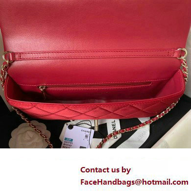 Chanel Satin Clutch with Chain Bag AS3791 Dark Red 2023