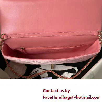 Chanel Satin Clutch with Chain Bag AS3791 Pink 2023