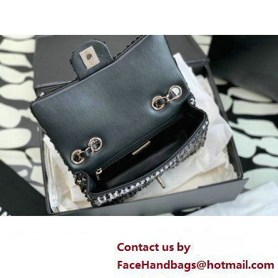 Chanel Sequins Small Flap Bag AS3820 Black 2023