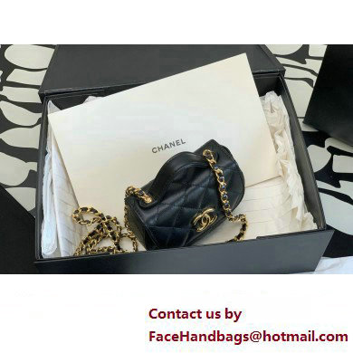 Chanel Shiny Aged Calfskin Clutch with Chain Bag AP3378 Black 2023