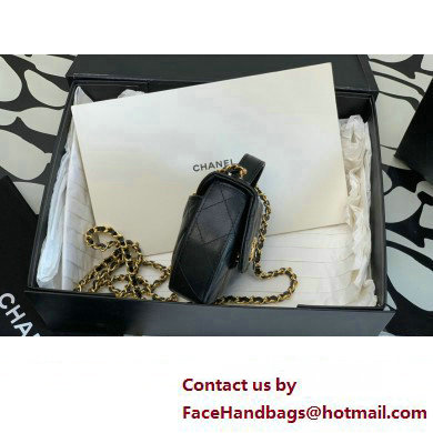 Chanel Shiny Aged Calfskin Clutch with Chain Bag AP3378 Black 2023