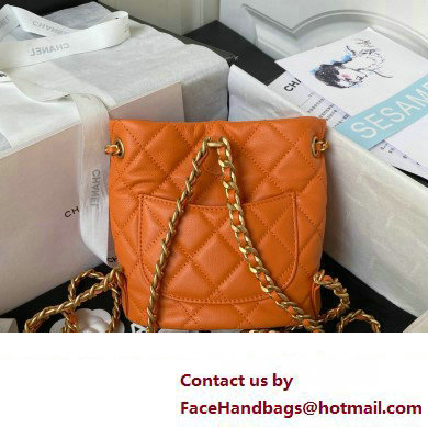 Chanel Small Backpack in Calfskin AS3947 orange 2023