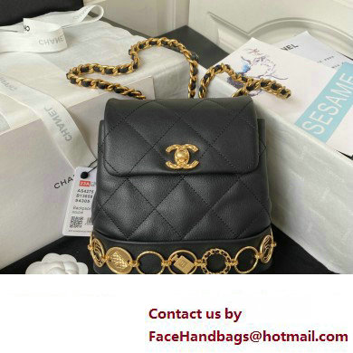 Chanel Small Backpack in Calfskin AS4275 BLACK 2023