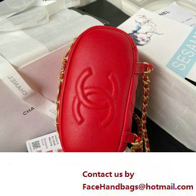 Chanel Small Backpack in Calfskin AS4275 RED 2023