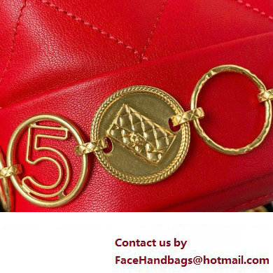 Chanel Small Backpack in Calfskin AS4275 RED 2023