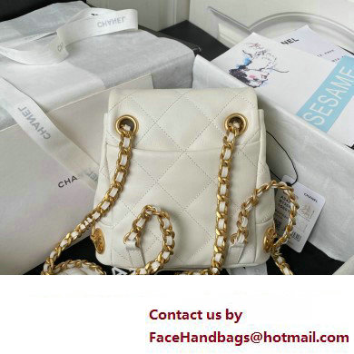 Chanel Small Backpack in Calfskin AS4275 WHITE 2023