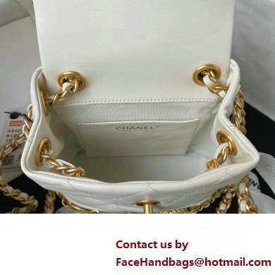 Chanel Small Backpack in Calfskin AS4275 WHITE 2023