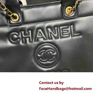 Chanel Small Deauville Bag in Calfskin black AS3257 2023