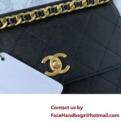 Chanel Small Flap Bag in Grained Calfskin as4169 black 2023