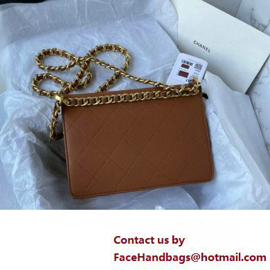 Chanel Small Flap Bag in Grained Calfskin as4169 tan 2023