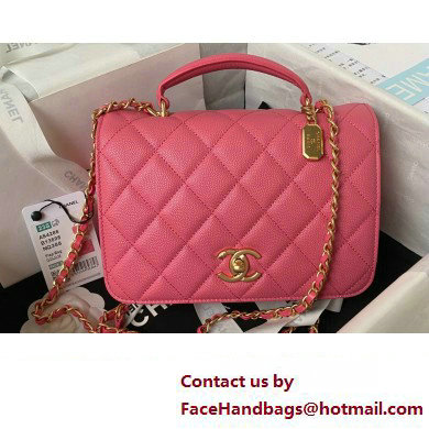 Chanel Small Flap Bag with Top Handle AS4286 Pink 2023