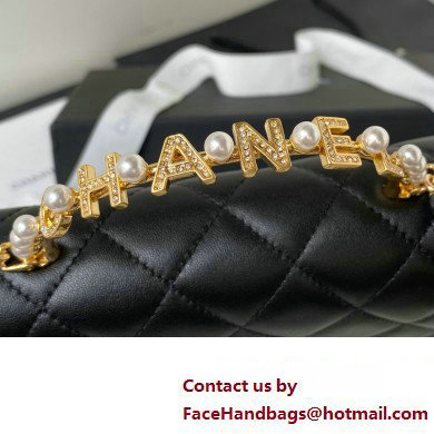 Chanel Wallet on Chain in Lambskin and Imitation Pearls AP3504 black 2023