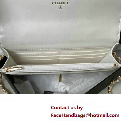 Chanel Wallet on Chain in Lambskin and Imitation Pearls AP3504 white 2023