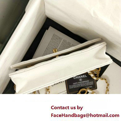 Chanel Wallet on Chain in Pearly Grained Calfskin AP3479 white 2023