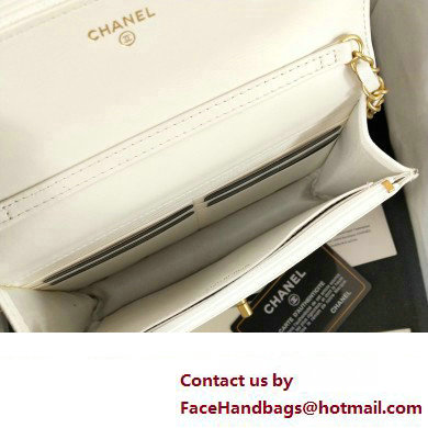 Chanel Wallet on Chain in Pearly Grained Calfskin AP3479 white 2023