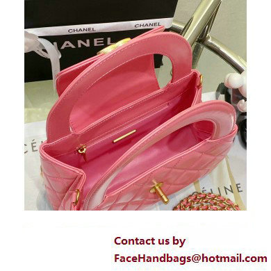 Chanel calfskin Small Flap Bag AS3038 pink 2023