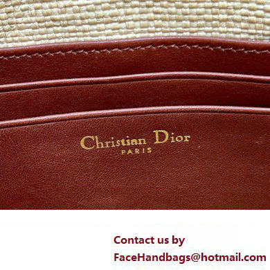 Dior 30 Montaigne Avenue Pouch with Flap bag in Natural Cannage Raffia