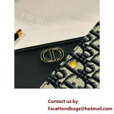 Dior 30 Montaigne Hobo Avenue Mini Bag in Blue Dior Oblique Jacquard