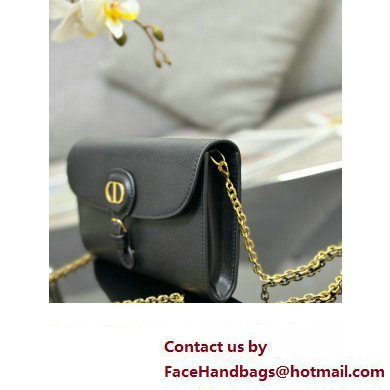 Dior Bobby East-West Pouch with Chain in Smooth Calfskin Black 2023 - Click Image to Close