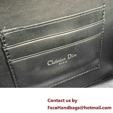 Dior Caro Box Bag in Quilted Macrocannage Calfskin Black