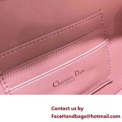 Dior Caro Box Bag in Quilted Macrocannage Calfskin Pink