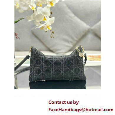 Dior Dream bag in black Cannage Cotton with Bead Embroidery 2023