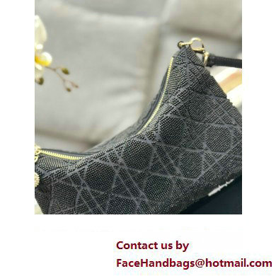 Dior Dream bag in black Cannage Cotton with Bead Embroidery 2023