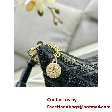 Dior Dream bag in black Cannage Cotton with Bead Embroidery 2023