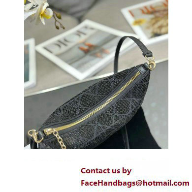 Dior Dream bag in black Cannage Cotton with Bead Embroidery 2023